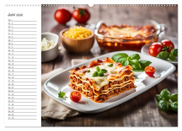 Produktbild: Buongusto Italia - Ein Jahr voller italienischer KI K&ouml;stlichkeiten (Wandkalender 2026 DIN A2 quer), CALVENDO Monatskalender
