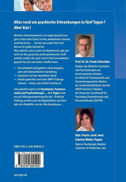 Produktbild: Psychiatrie, Psychosomatik und Psychotherapie ...in 5 Tagen