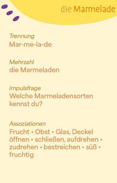 Produktbild: Wortschatzk&auml;rtchen: Lebensmittel