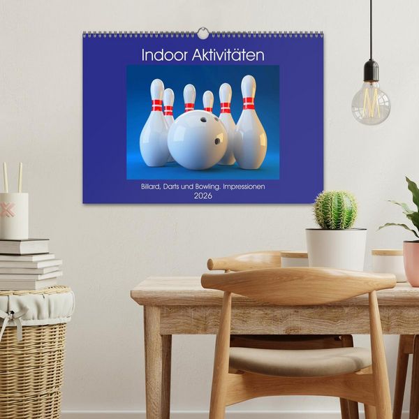 Produktbild: Indoor Aktivit&auml;ten. Billard, Darts und Bowling. Impressionen (Wandkalender 2026 DIN A3 quer), CALVENDO Monatskalender