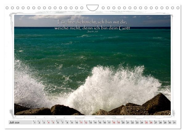 Produktbild: Biblische Spr&uuml;che und Verse (Wandkalender 2026 DIN A4 quer), CALVENDO Monatskalender