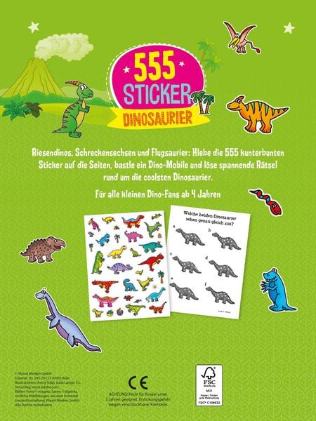 Produktbild: 555 Sticker Dinosaurier