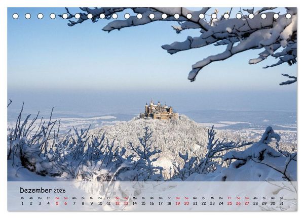 Produktbild: Festungen und Schl&ouml;sser auf der Schw&auml;bischen Alb (Tischkalender 2026 DIN A5 quer), CALVENDO Monatskalender