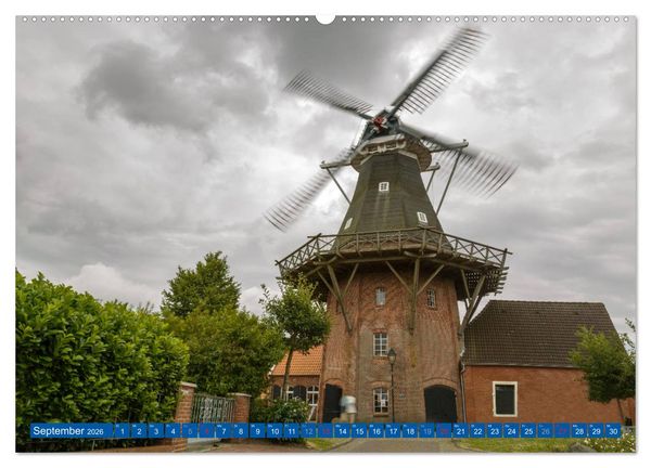 Produktbild: Die Krummh&ouml;rn Gemeinde in Ostfriesland (Wandkalender 2026 DIN A2 quer), CALVENDO Monatskalender