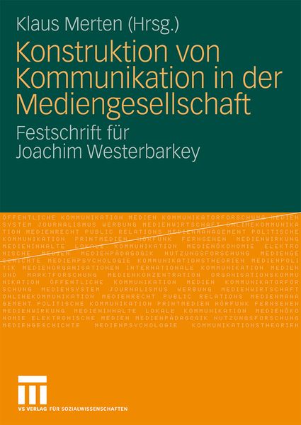 Produktbild: Konstruktion von Kommunikation in der Mediengesellschaft