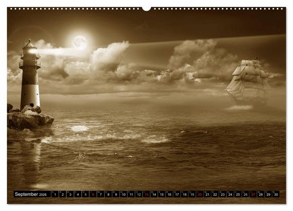 Produktbild: Nostalgie in Sepia (Wandkalender 2026 DIN A2 quer), CALVENDO Monatskalender