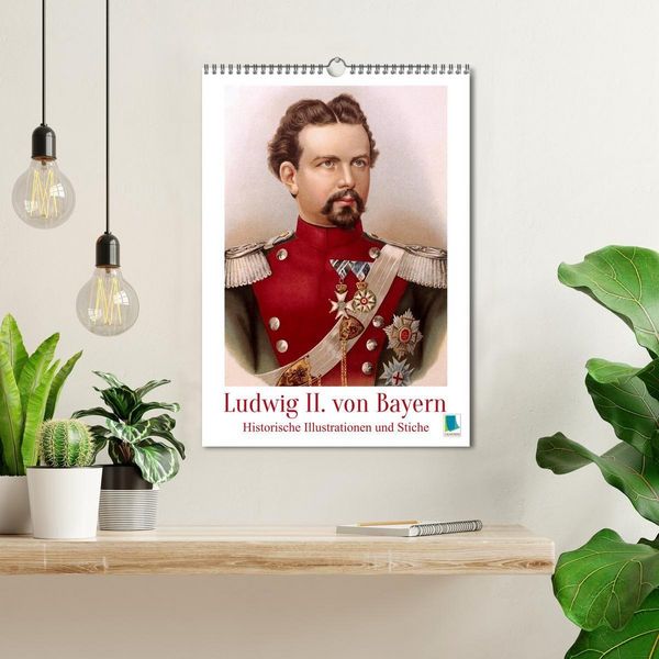Produktbild: Ludwig II. von Bayern: Historische Illustrationen und Stiche (Wandkalender 2026 DIN A3 hoch), CALVENDO Monatskalender