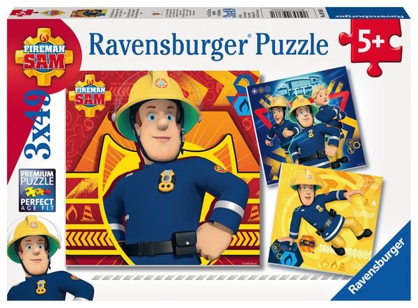 Puzzle Ravensburger Bei Gefahr Sam rufen 3 X 49 Teile