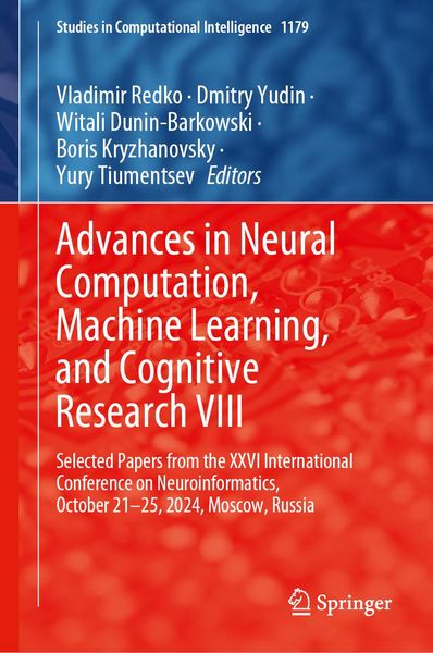 Produktbild: Advances in Neural Computation, Machine Learning, and Cognitive Research VIII