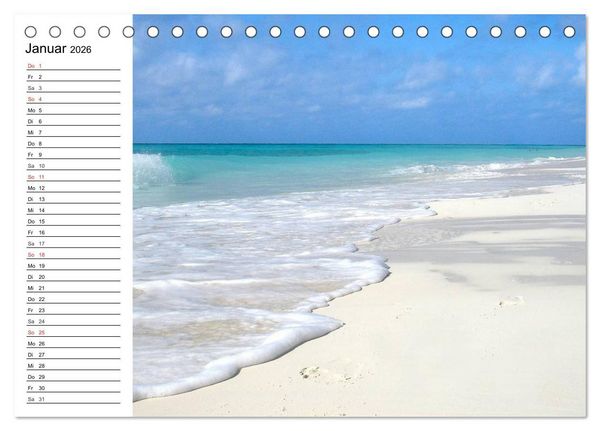 Produktbild: Traumstr&auml;nde in der Karibik (Tischkalender 2026 DIN A5 quer), CALVENDO Monatskalender