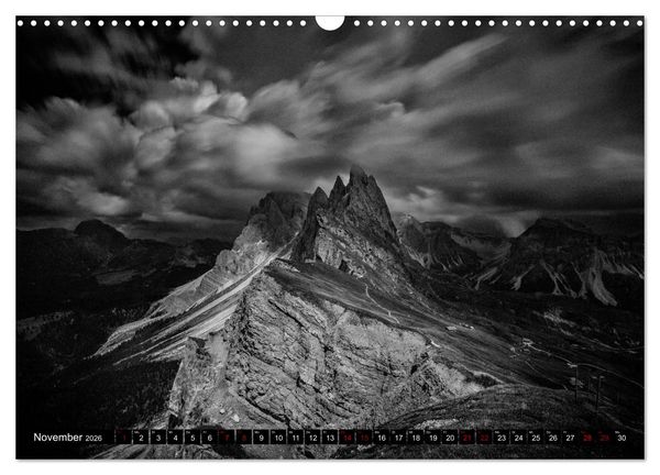 Produktbild: Dramatik in SW (Wandkalender 2026 DIN A3 quer), CALVENDO Monatskalender