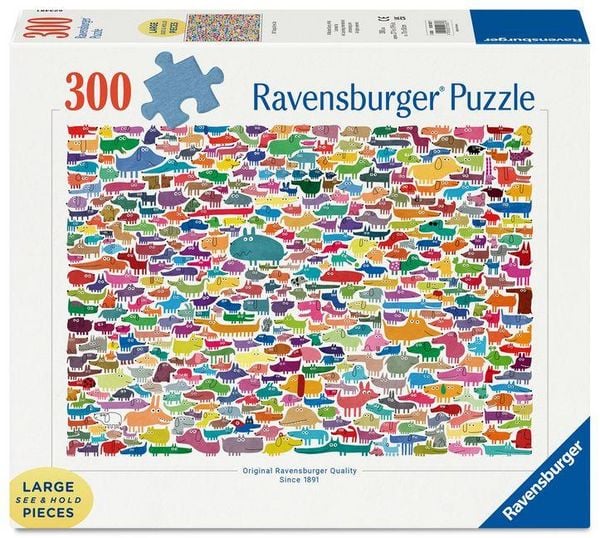 387 Dogs & One Cat 300 PC Large Formatpuzzle