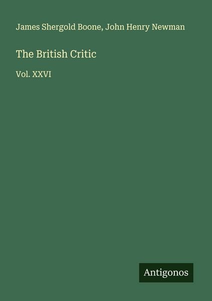 Produktbild: The British Critic