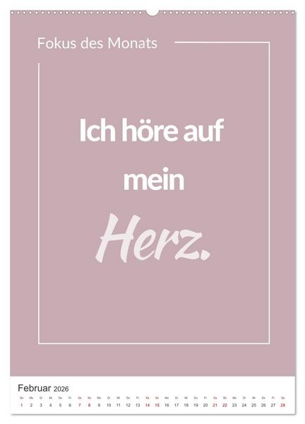 Produktbild: Achtsamkeitskalender: Mehr Achtsamkeit im Alltag mit dem Fokus des Monats (Wandkalender 2026 DIN A2 hoch), CALVENDO Monatskalender