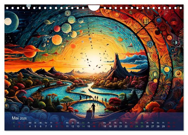 Produktbild: Vision&auml;re Leinwand: Kreative Symbole f&uuml;r Tr&auml;ume und Visionen (Wandkalender 2026 DIN A4 quer), CALVENDO Monatskalender