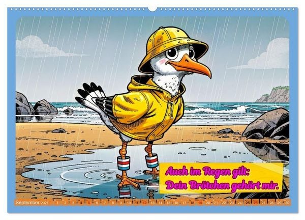 Produktbild: Lustige M&ouml;wen von der K&uuml;ste (hochwertiger Premium Wandkalender 2027 DIN A2 quer), Kunstdruck in Hochglanz