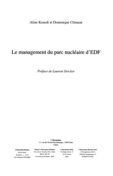 Produktbild: Management du parc nucleaired'edf