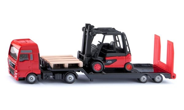 Produktbild: Siku 1763 - MAN LKW mit Linde Gabelstapler, 174x61x31mm, SikuSuper