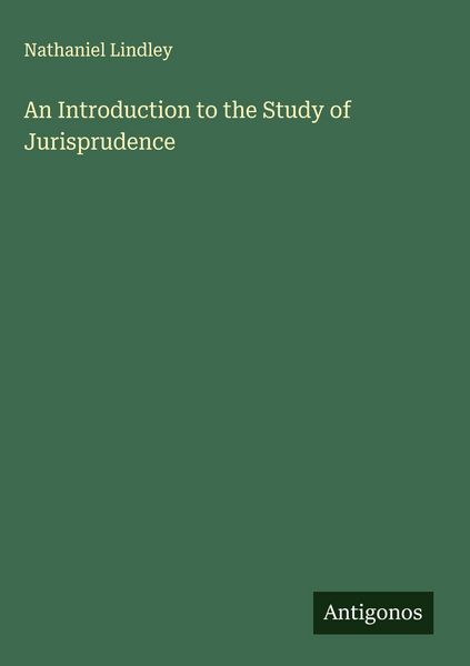 Produktbild: An Introduction to the Study of Jurisprudence