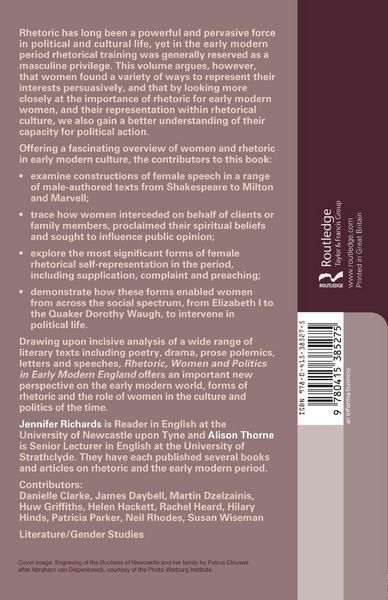 Produktbild: Rhetoric, Women and Politics in Early Modern England