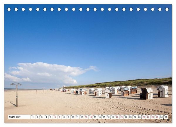 Produktbild: Spiekeroog - Momente einer Reise (Tischkalender 2027 DIN A5 quer), CALVENDO Monatskalender
