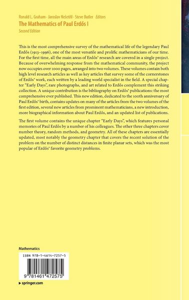 Produktbild: The Mathematics of Paul Erdős I