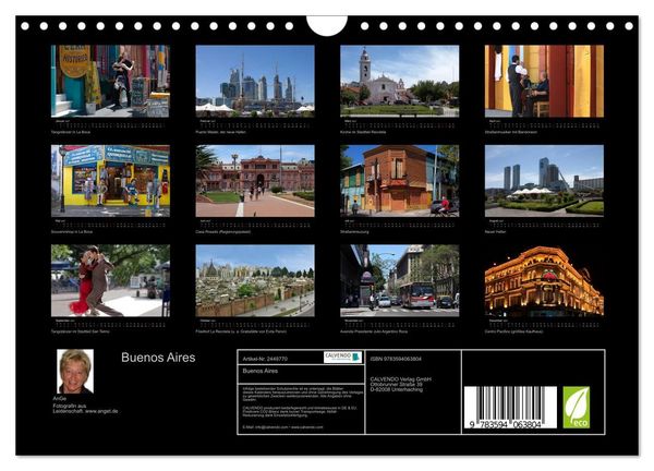 Produktbild: Buenos Aires (Wandkalender 2027 DIN A4 quer), CALVENDO Monatskalender