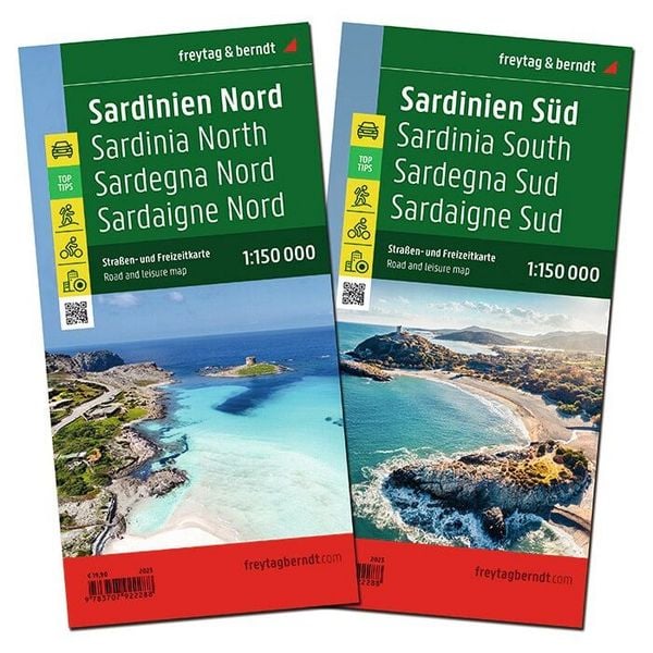 Produktbild: freytag & berndt Stra&szlig;enkarte Sardinien Set 1:150.000