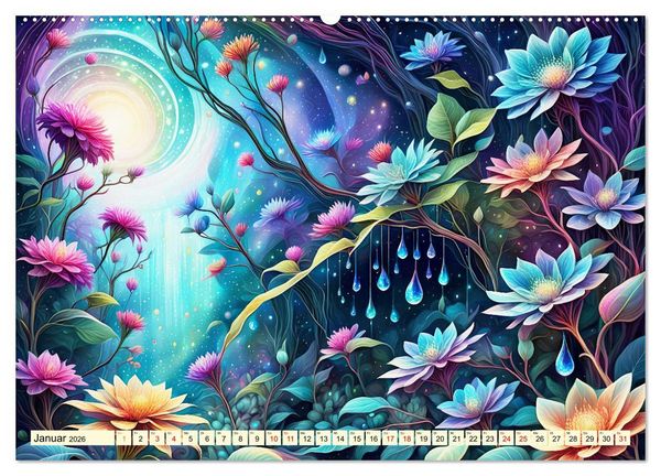 Produktbild: Zauberhafte farbenfrohe Bl&uuml;tenwelt (Wandkalender 2026 DIN A2 quer), CALVENDO Monatskalender