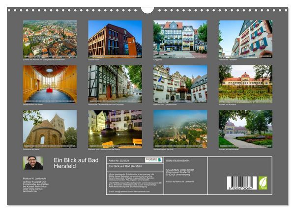 Produktbild: Ein Blick auf Bad Hersfeld (Wandkalender 2026 DIN A3 quer), CALVENDO Monatskalender