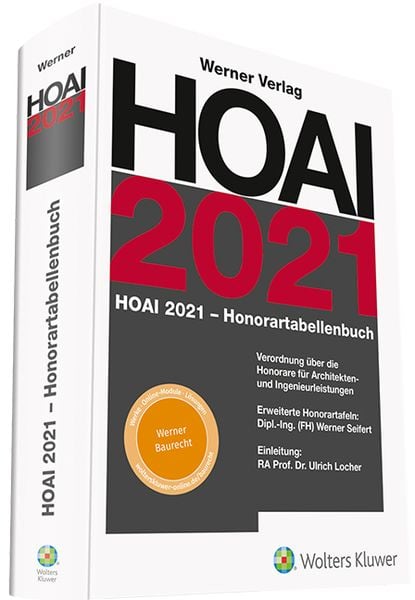 Produktbild: HOAI 2021 Honorartabellenbuch