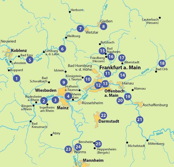 Produktbild: BVA Die 25 sch&ouml;nsten E-Bike Touren zwischen Rhein, Main und Lahn