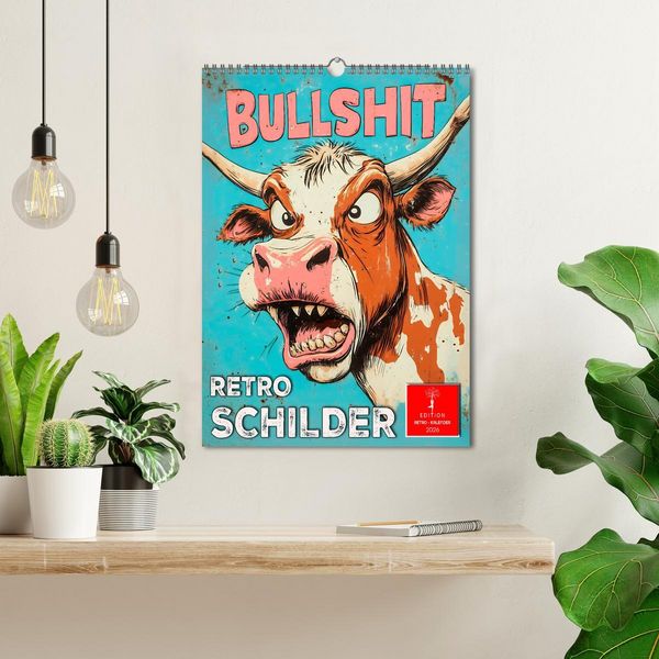 Produktbild: Retro Schilder (Wandkalender 2026 DIN A3 hoch), CALVENDO Monatskalender