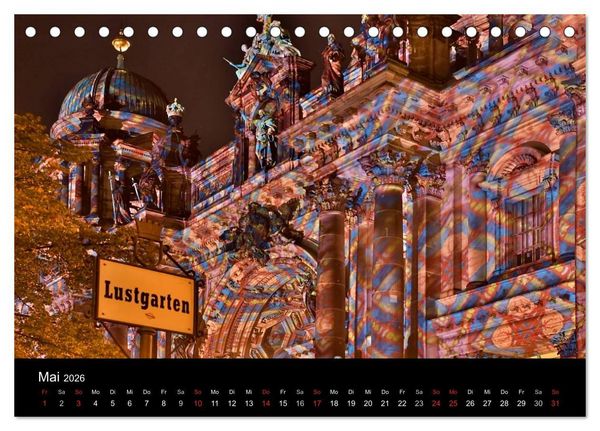 Produktbild: Berlin bei Nacht (Tischkalender 2026 DIN A5 quer), CALVENDO Monatskalender