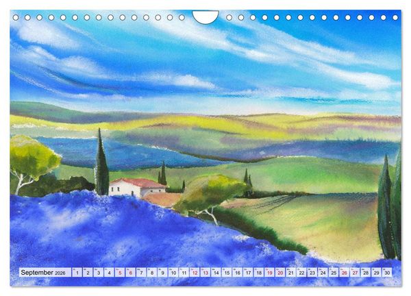 Produktbild: Frankreich Aquarelle (Wandkalender 2026 DIN A4 quer), CALVENDO Monatskalender