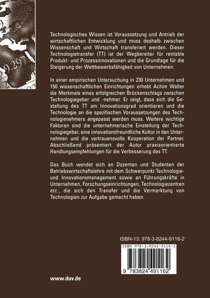Produktbild: Technologietransfer zwischen Wissenschaft und Wirtschaft