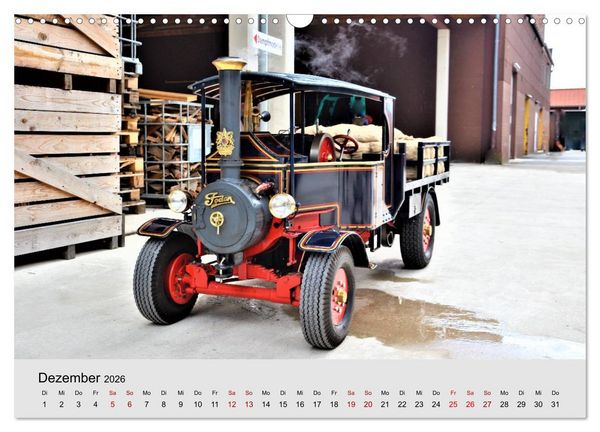 Produktbild: Oldtimer-Dampffahrzeuge. Historische Dampf- und Hei&szlig;luftfahrzeuge (Wandkalender 2026 DIN A3 quer), CALVENDO Monatskalender