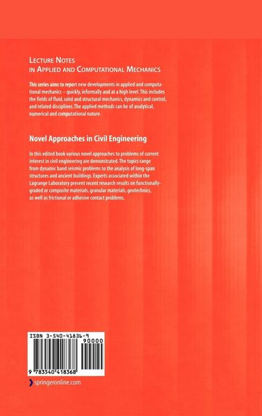 Produktbild: Novel Approaches in Civil Engineering