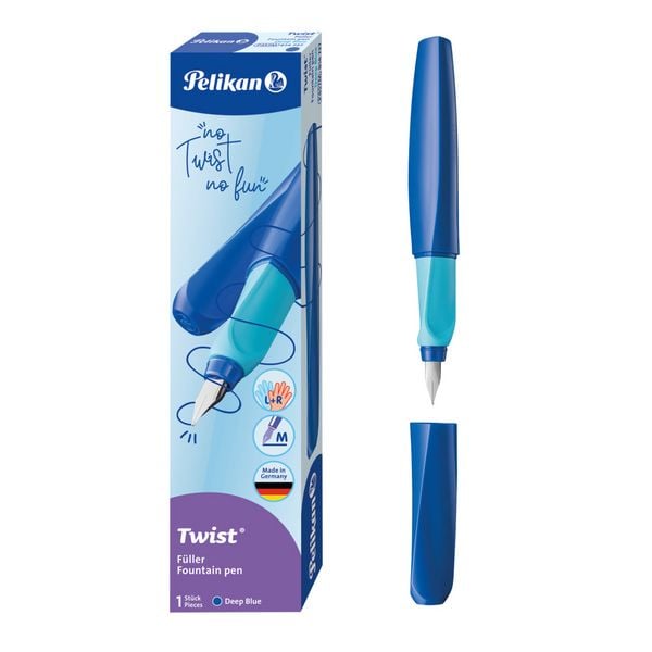 Produktbild: Pelikan Füller Twist Deep Blue Feder M, Links- und Rechtshänder
