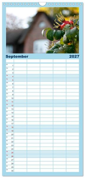 Produktbild: Familienplaner 2027 - F&ouml;hr 2027. Portr&auml;t einer Insel mit 5 Spalten (Wandkalender, 21 x 45 cm) CALVENDO