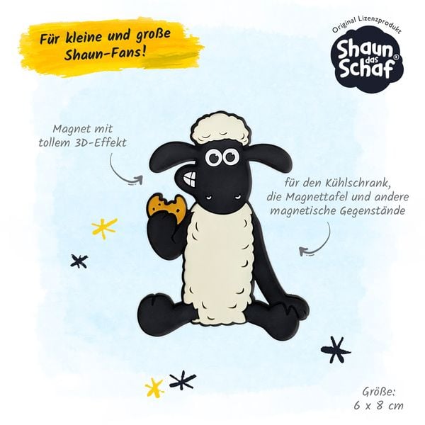 Produktbild: Tr&ouml;tsch Shaun das Schaf 3D-Magnet sitzend