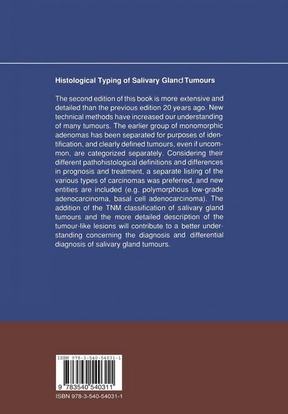 Produktbild: Histological Typing of Salivary Gland Tumours