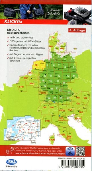 Produktbild: BVA ADFC Radtourenkarte Niederlande Nord, mit Knotenpunkten 1:150.000