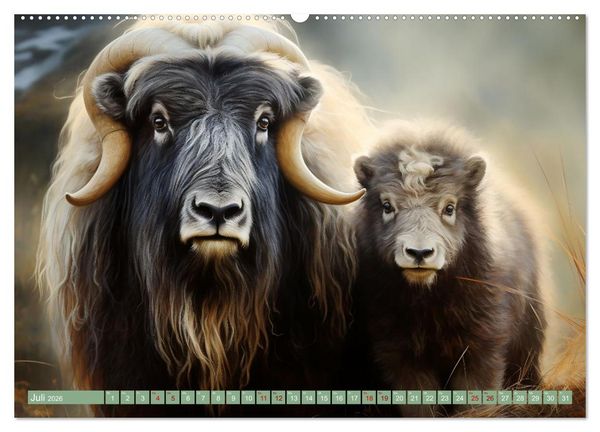 Produktbild: Tierkinder des Nordens (hochwertiger Premium Wandkalender 2026 DIN A2 quer), Kunstdruck in Hochglanz