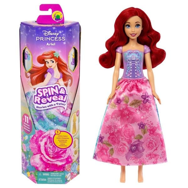 Produktbild: Disney Prinzessin Spin & Reveal Arielle-Modepuppe und Accessoires mit 11 Überraschungen