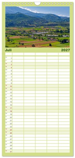 Produktbild: Familienplaner 2027 - Albanien. Eine Entdeckungsreise. mit 5 Spalten (Wandkalender, 21 x 45 cm) CALVENDO