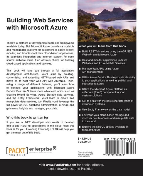 Produktbild: Building Web Services with Microsoft Azure