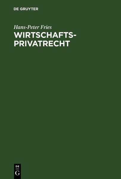 Produktbild: Wirtschaftsprivatrecht