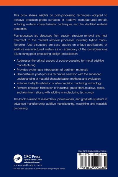 Produktbild: Post-Processing Techniques for Metal-Based Additive Manufacturing