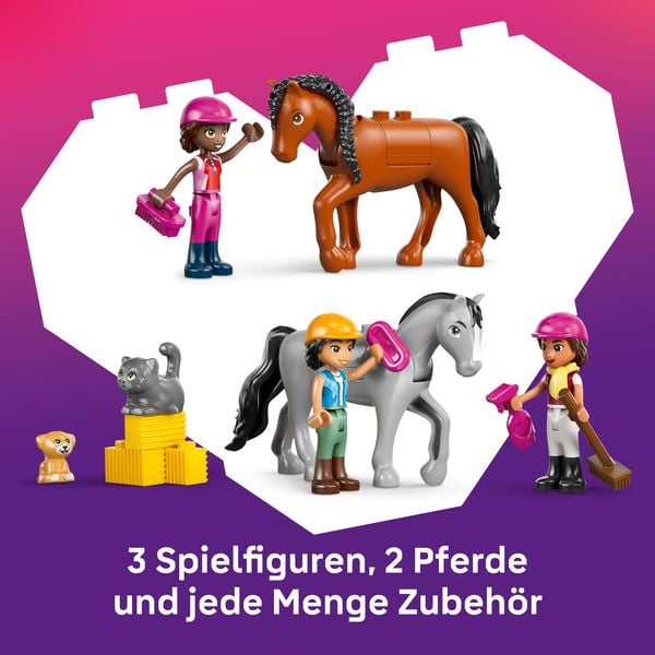 Produktbild: LEGO Friends 42688 Pferdestall und Reitschule, Pferdefiguren Spielset